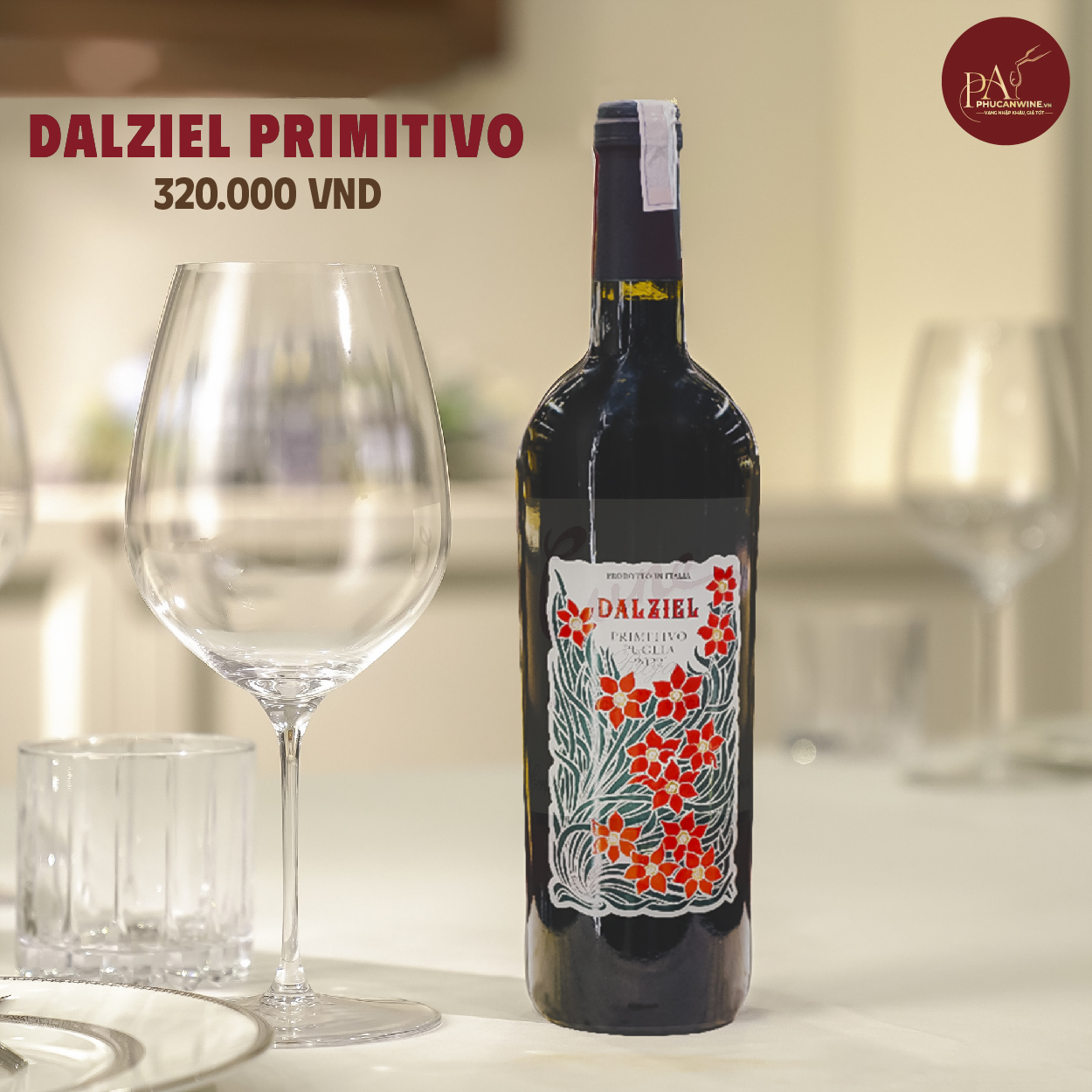 Rượu Vang Đỏ Ý Dalziel Primitivo