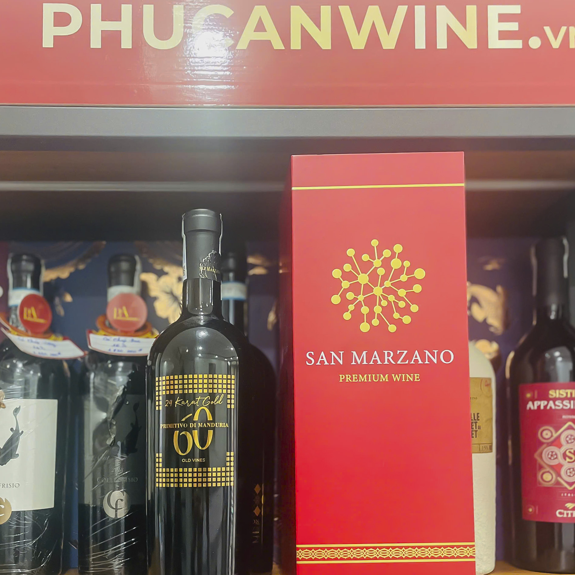 Rượu Vang Ý 60 Sessantanni Limited 24K Gold