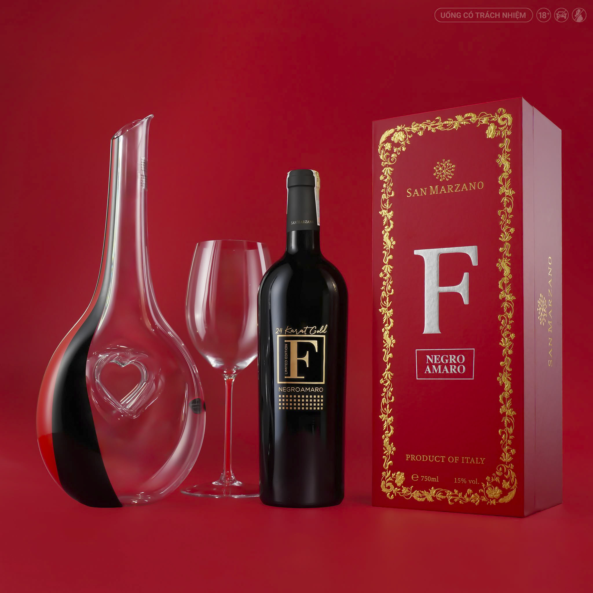 Vang Đỏ Ý F Gold 24 Karat Limited Edition