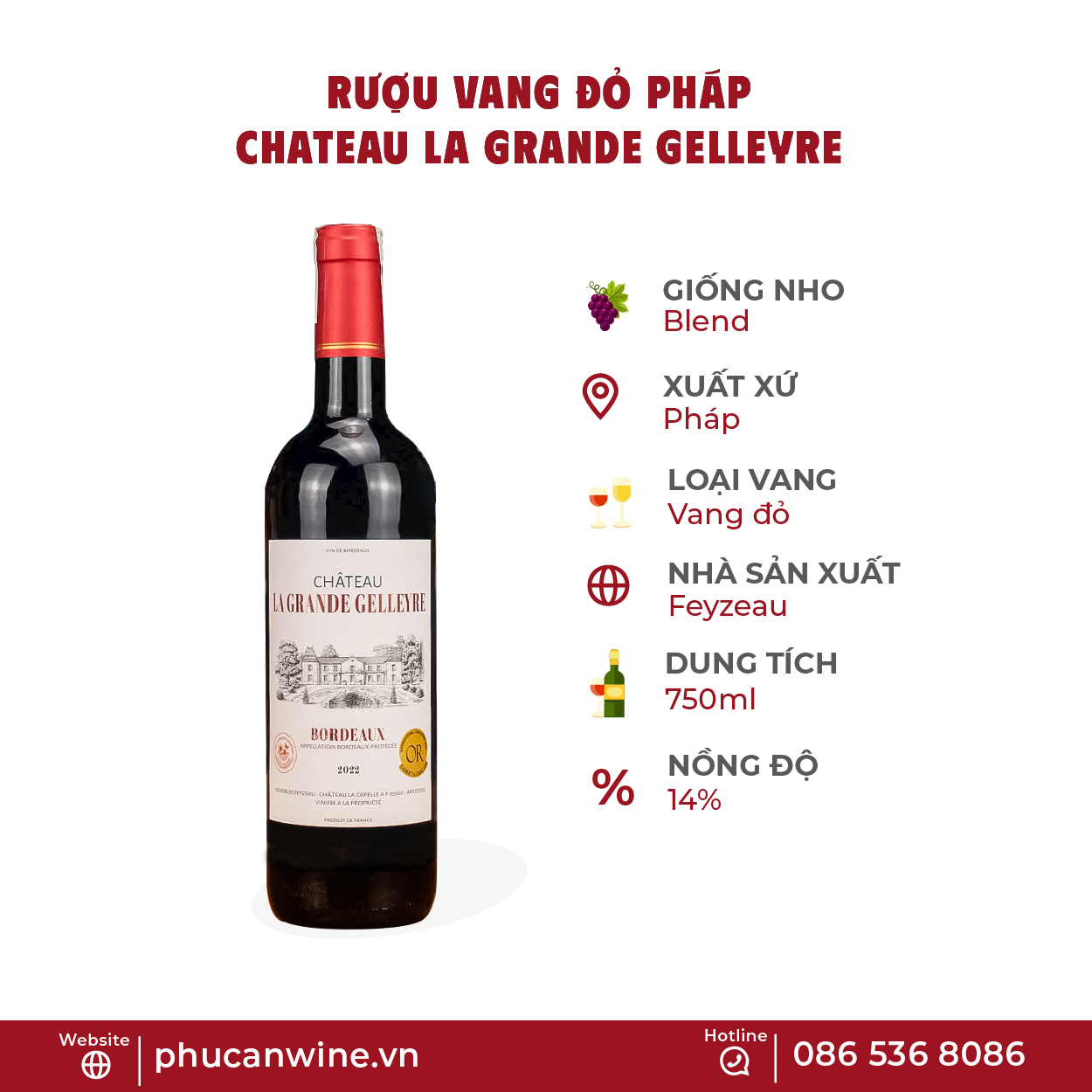 Rượu Vang Đỏ Chateau La Grande Gelleyre