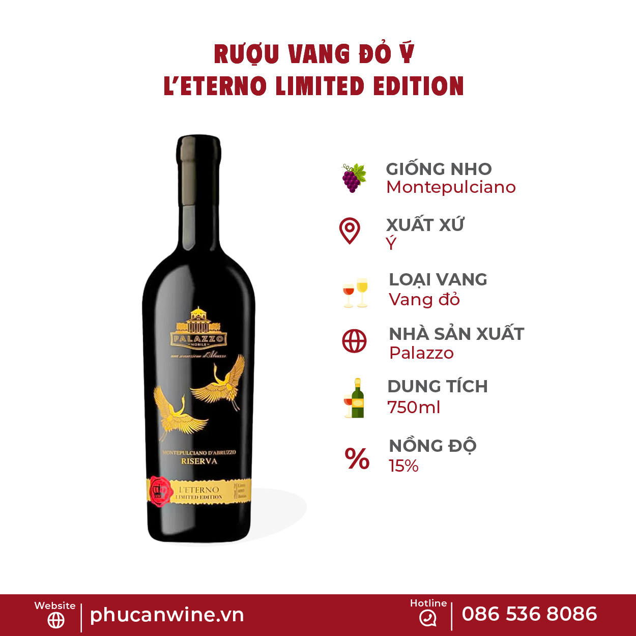 Rượu Vang Đỏ Ý L’Eterno Limited Edition