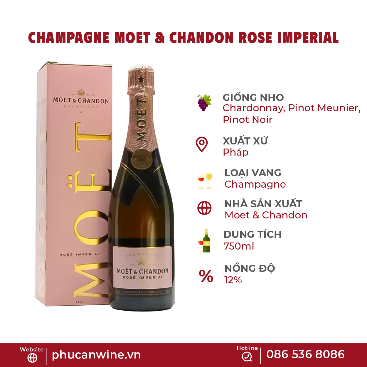 Champagne Moet & Chandon Rosé Impérial - Ảnh 2