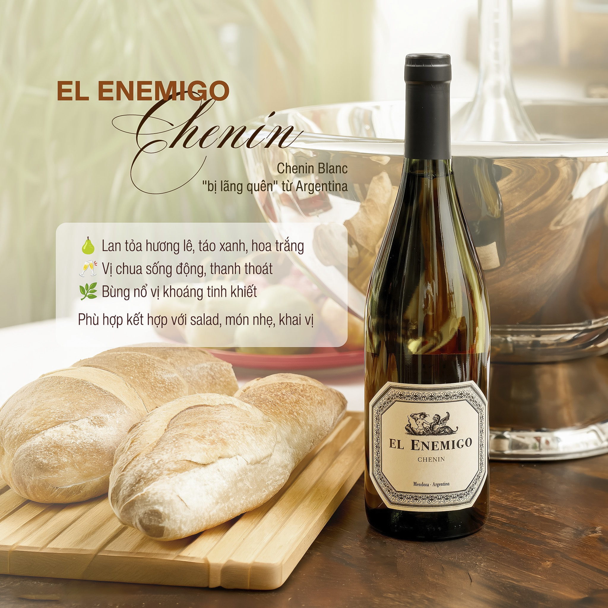 Rượu Vang Trắng Argentina El Enemigo Chenin