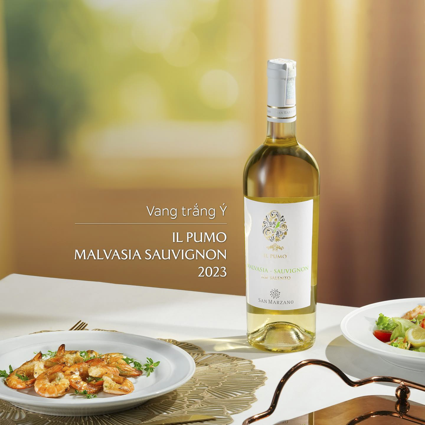 Rượu vang trắng Sauvignon Malvasia IL Pumo